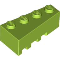 Lego kostka (kostička) 4x2 klín pravý, limetková (4166240, 6208290)